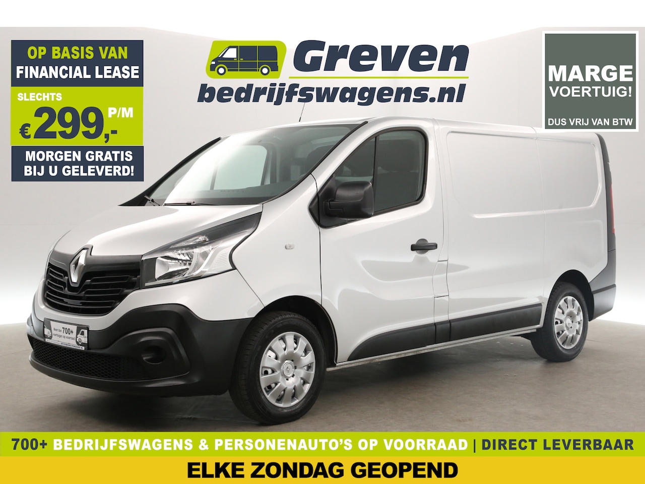 Renault Trafic - 1.6 dCi T27 L1H1 | MARGE! | Airco Cruise Navigatie Parkeersensoren Elekrpakket - AutoWereld.nl
