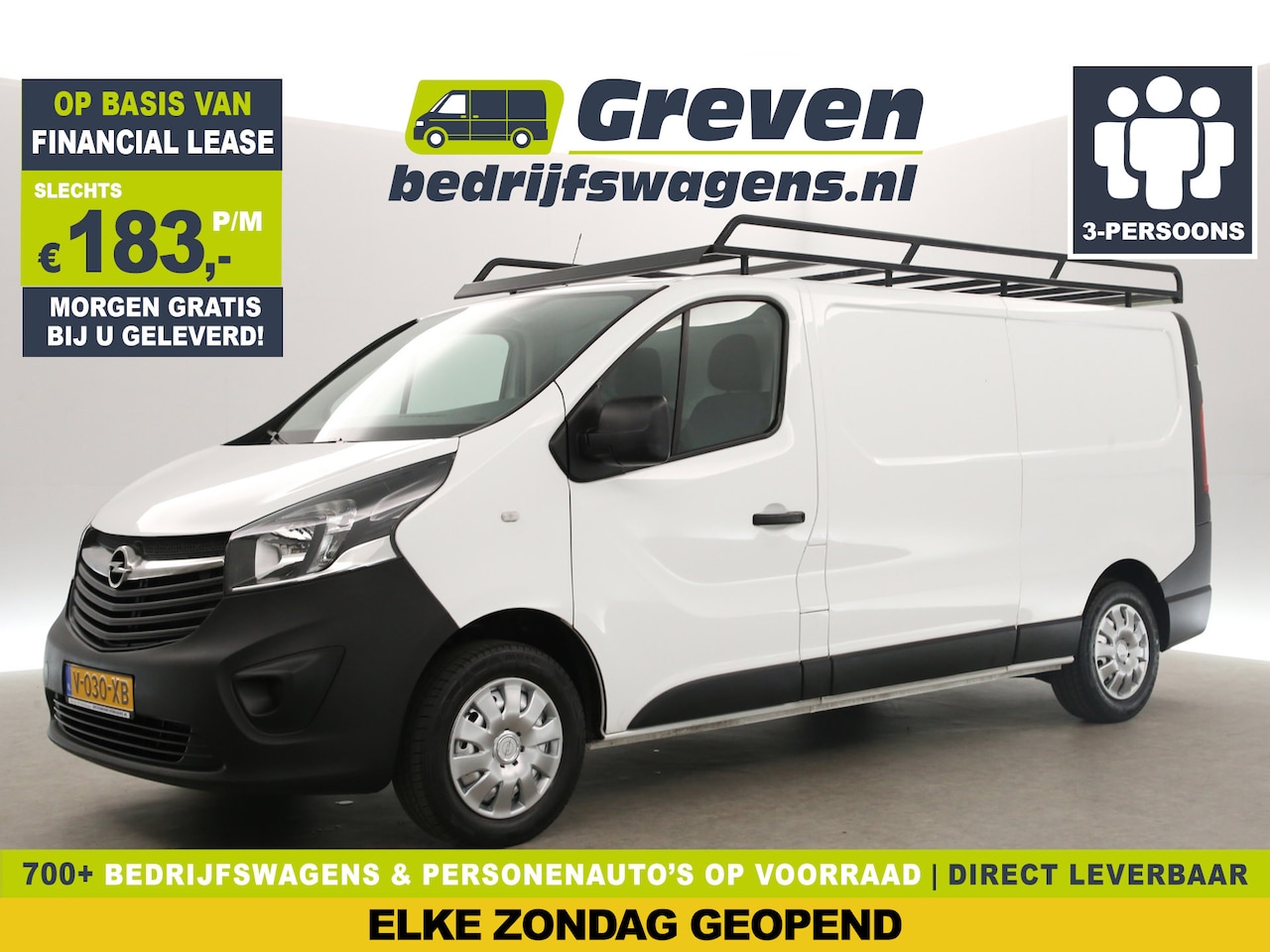 Opel Vivaro - 1.6 CDTI L2H1 Airco Cruise Navigatie PDC 3 Persoons Imperiaal Elektrpakket Trekhaak - AutoWereld.nl