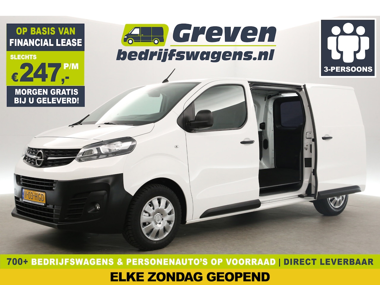 Opel Vivaro - 1.5 CDTI L2H1 Airco Cruise 360Camera 2xSchuifdeur Carplay Navi PDC 3 Persoons Stoelverwarm - AutoWereld.nl