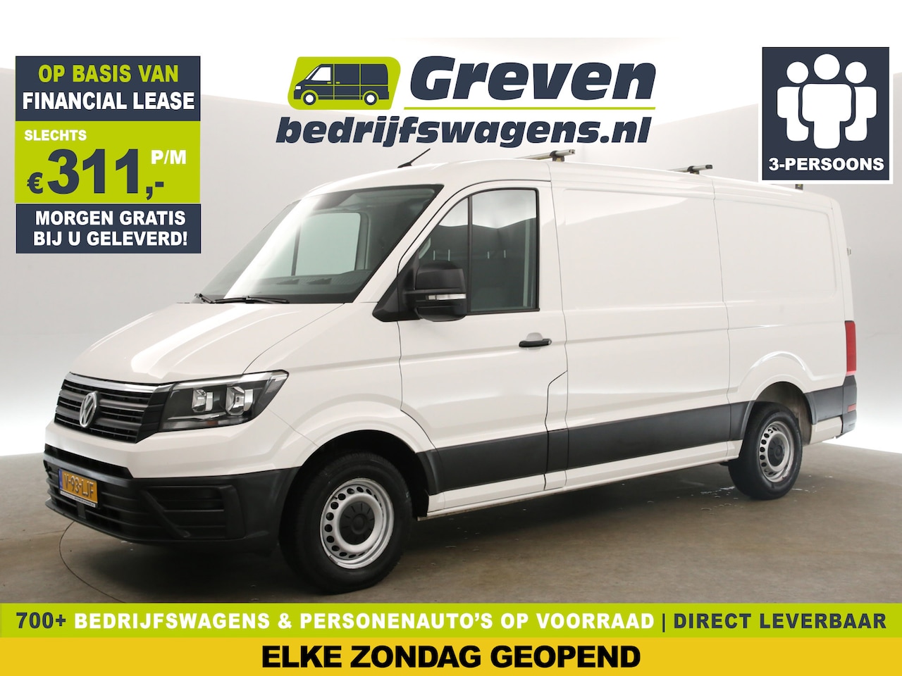 Volkswagen Crafter - 30 2.0 TDI L3H2 140PK Airco Camera Cruise Carplay 3 Persoons Elektrpakket Trekhaak - AutoWereld.nl