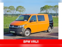 Volkswagen Transporter - T6.1 L2H2 Dubbel Cabine Airco 150Pk Automaat Trekhaak Deuren 1e Eigenaar NAP Euro6