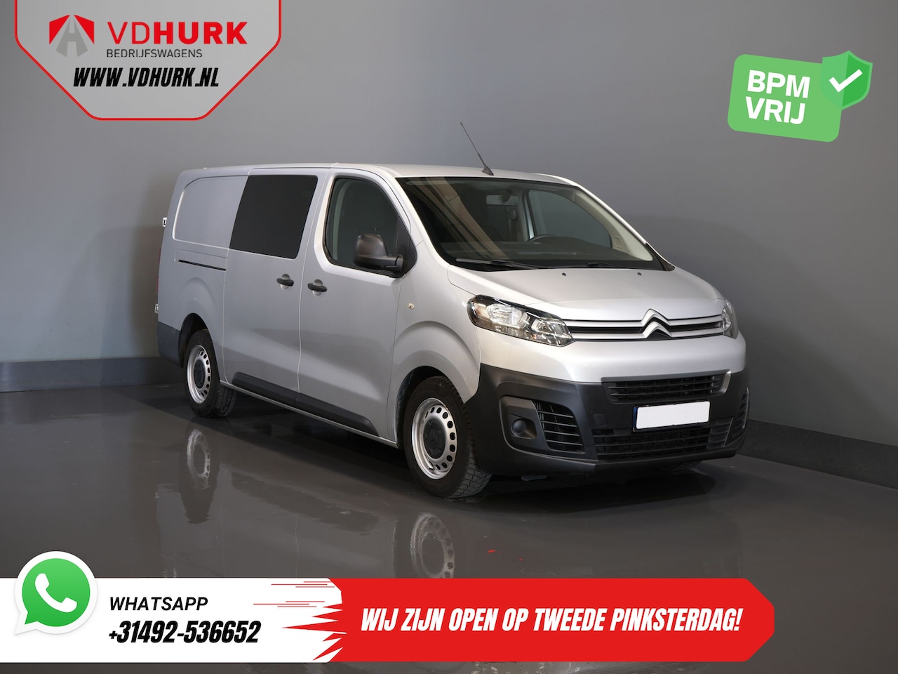 Citroën Jumpy - 2.0 HDI 125 pk BPM VRIJ! DC Dubbel Cabine Climate/ Carplay/ Cruise/ Navi/ Trekhaak/ PDC - AutoWereld.nl