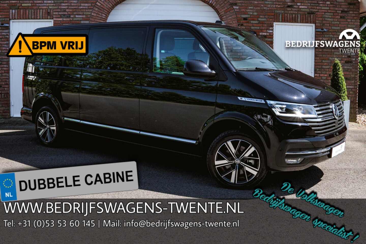 Volkswagen Transporter Caravelle - T6.1 2.0 TDI 204 PK DSG L2H1 A-KLEP FULL OPTIONS ACC | LED | Leder | Side Assist | Privacy - AutoWereld.nl