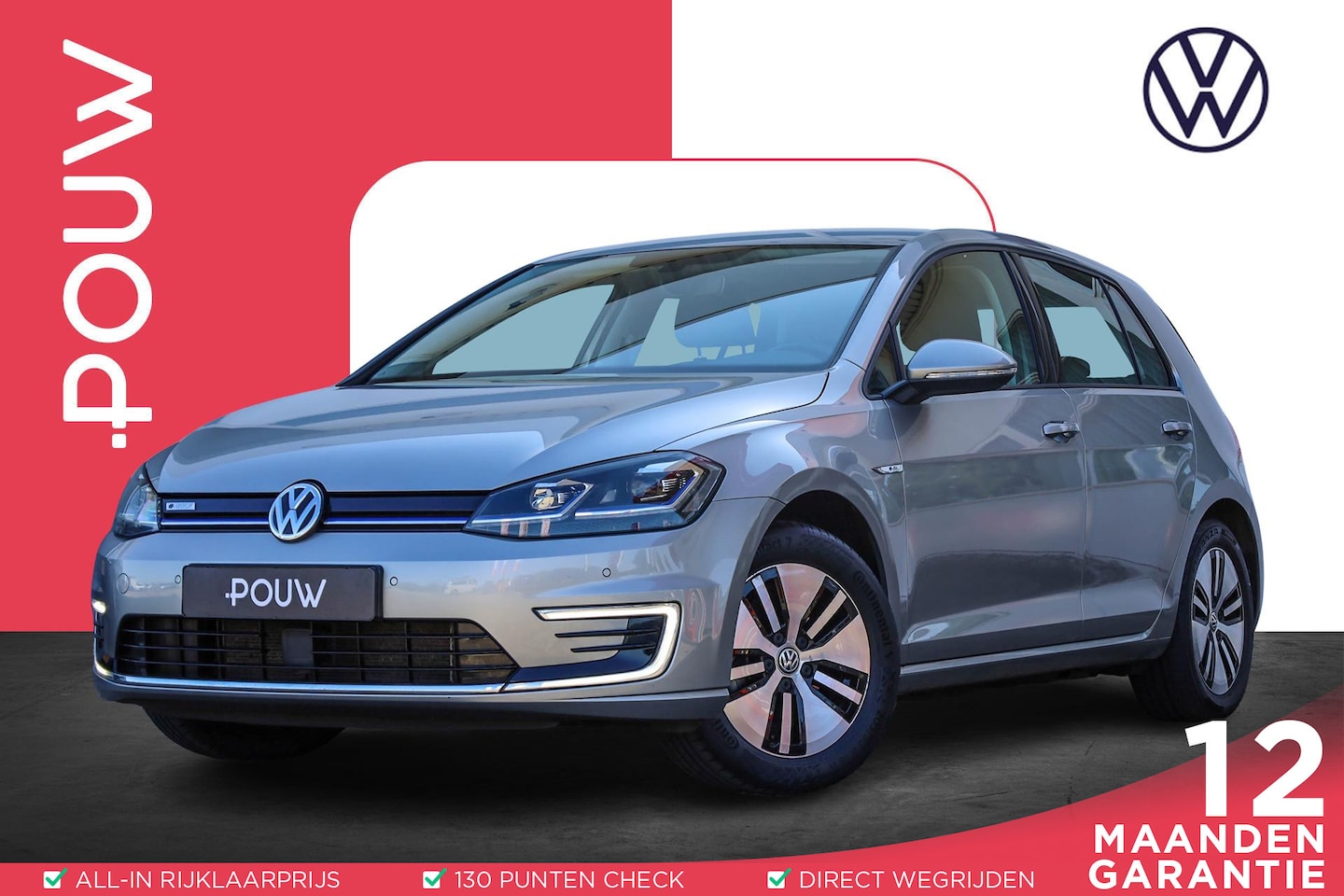 Volkswagen e-Golf - 136pk | SoH 92% | Navigatie | Parkeersensoren | Warmtepomp - AutoWereld.nl