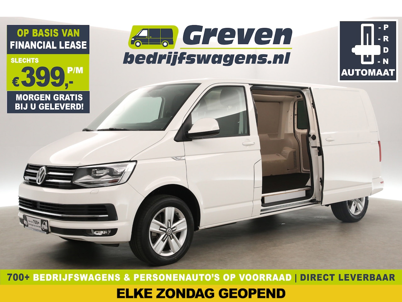 Volkswagen Transporter - 2.0 TDI 204PK L2H1 Automaat Airco Camera Carplay Cruise LED DSG Navi 3 Persoons 17"LMV - AutoWereld.nl