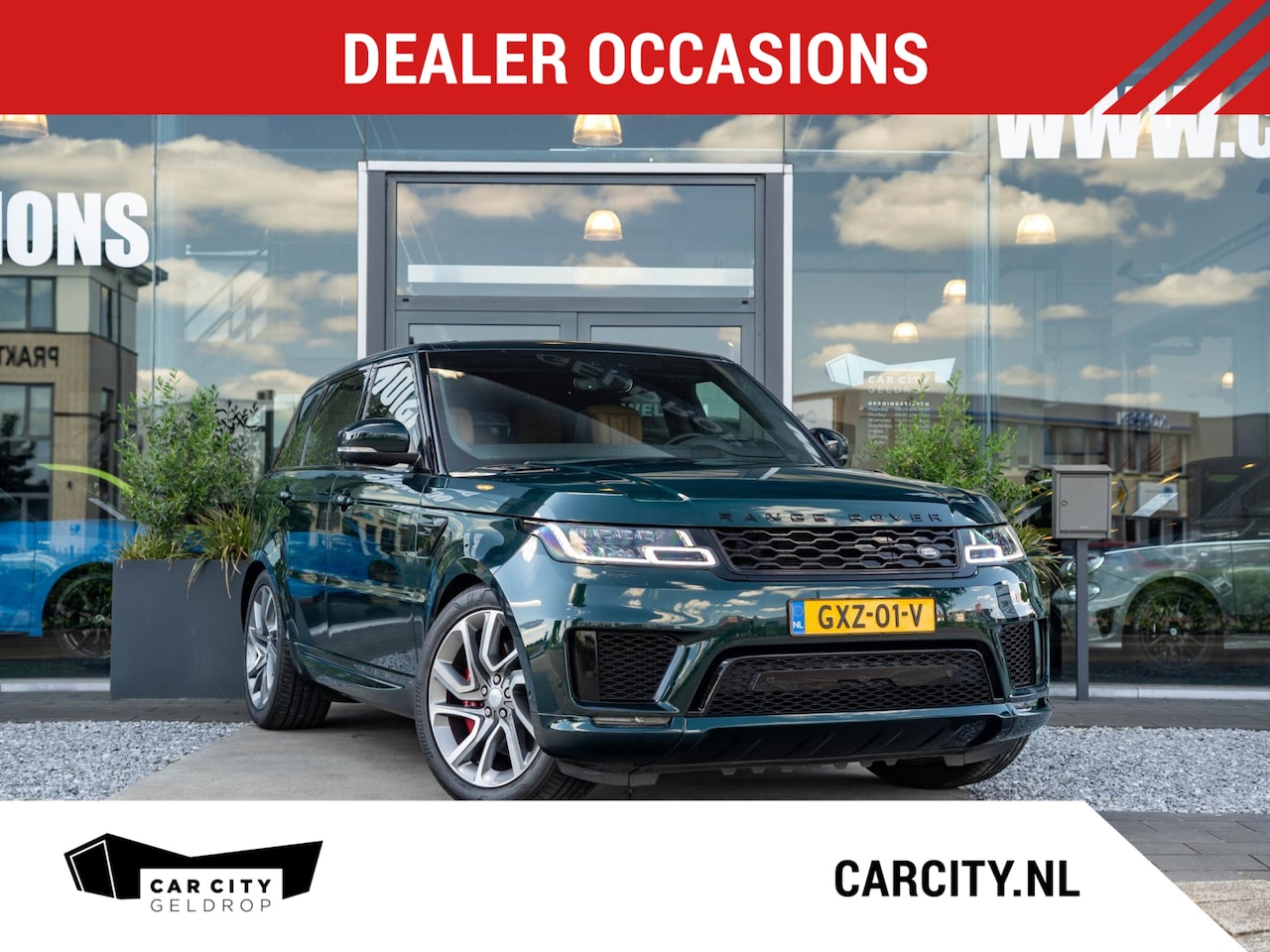 Land Rover Range Rover Sport - P400e Autobiography Dynamic / SVO British Racing Green / Laser / Head up / Stoelkoeling / - AutoWereld.nl