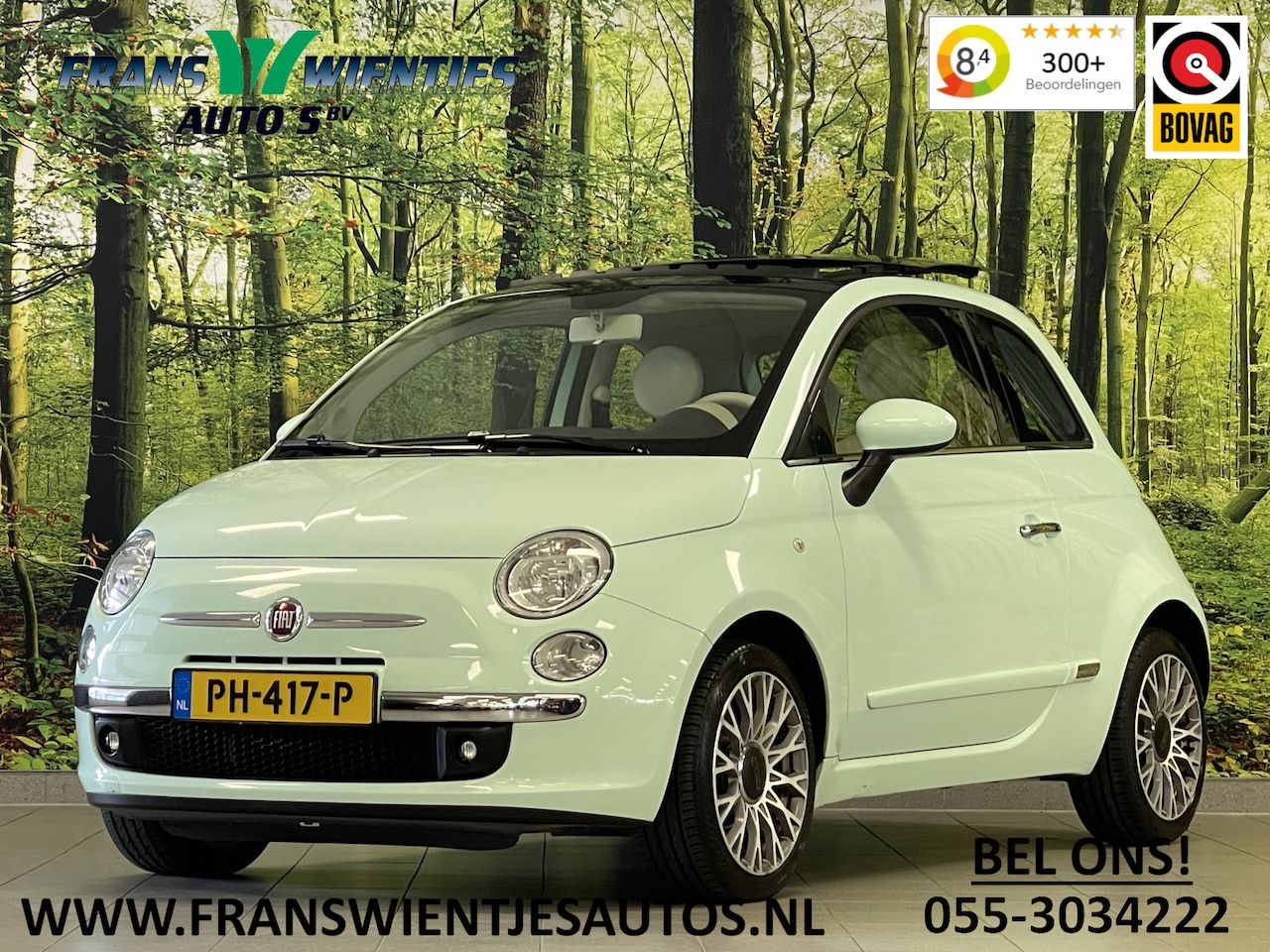 Fiat 500 - 1.2 Lounge | Panoramadak | Airconditioning | Radio Cd | Multifunctioneel Stuurwiel | Centr - AutoWereld.nl