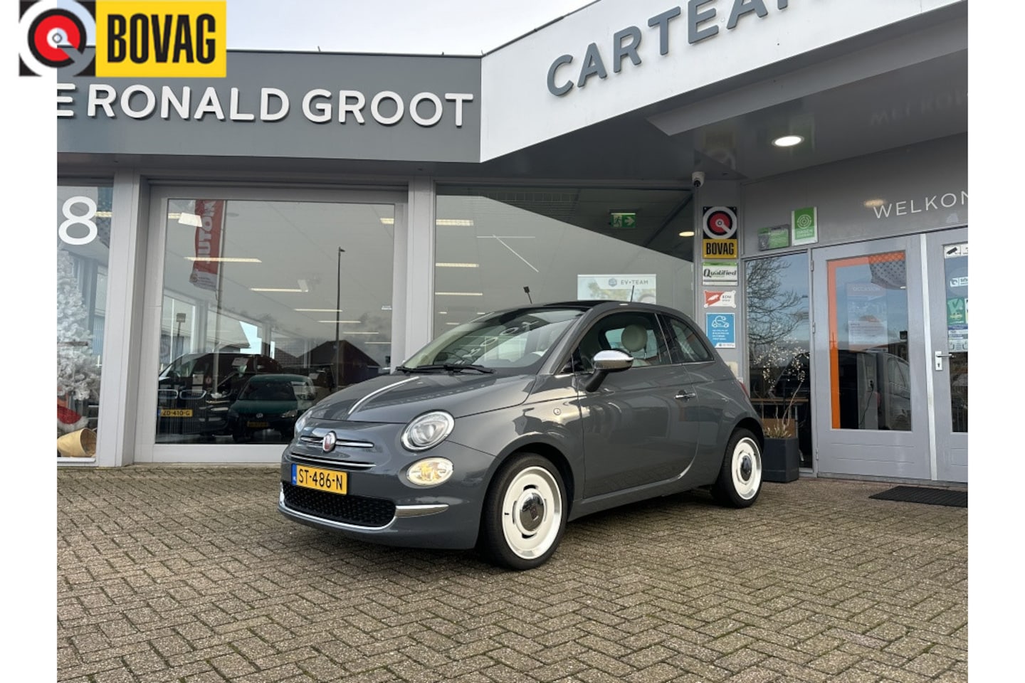 Fiat 500 - 0.9 TA T Annivers. | Cruise | Airco | Retrovelgen | Pannoramadak - AutoWereld.nl