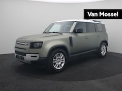 Land Rover Defender 110 - 2.0 P300e 110 S | Satin Matte folie | El. Schuifdak | El. Trekhaak | Meridian | Khaki bekl