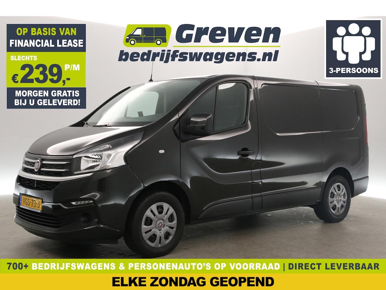 Fiat Talento - 2.0 MultiJet L1H1 Airco Cruise Navigatie PDC 3 Persoons Elektrpakket - AutoWereld.nl