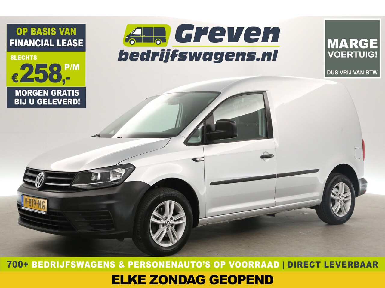 Volkswagen Caddy - 2.0 TDI L1H1 | MARGE! | Airco Carplay Trekhaak Navigatie Elektrpakket 15'LMV Schuifdeur - AutoWereld.nl