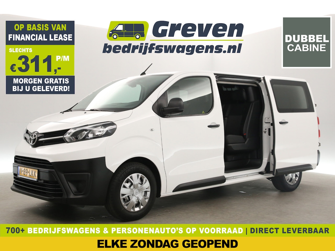 Toyota PROACE Long Worker - 2.0 D-4D L3H1 Dubbele Cabine | 6 Persoons | Airco Cruise 2xSchuifdeur PDC Trekhaak - AutoWereld.nl