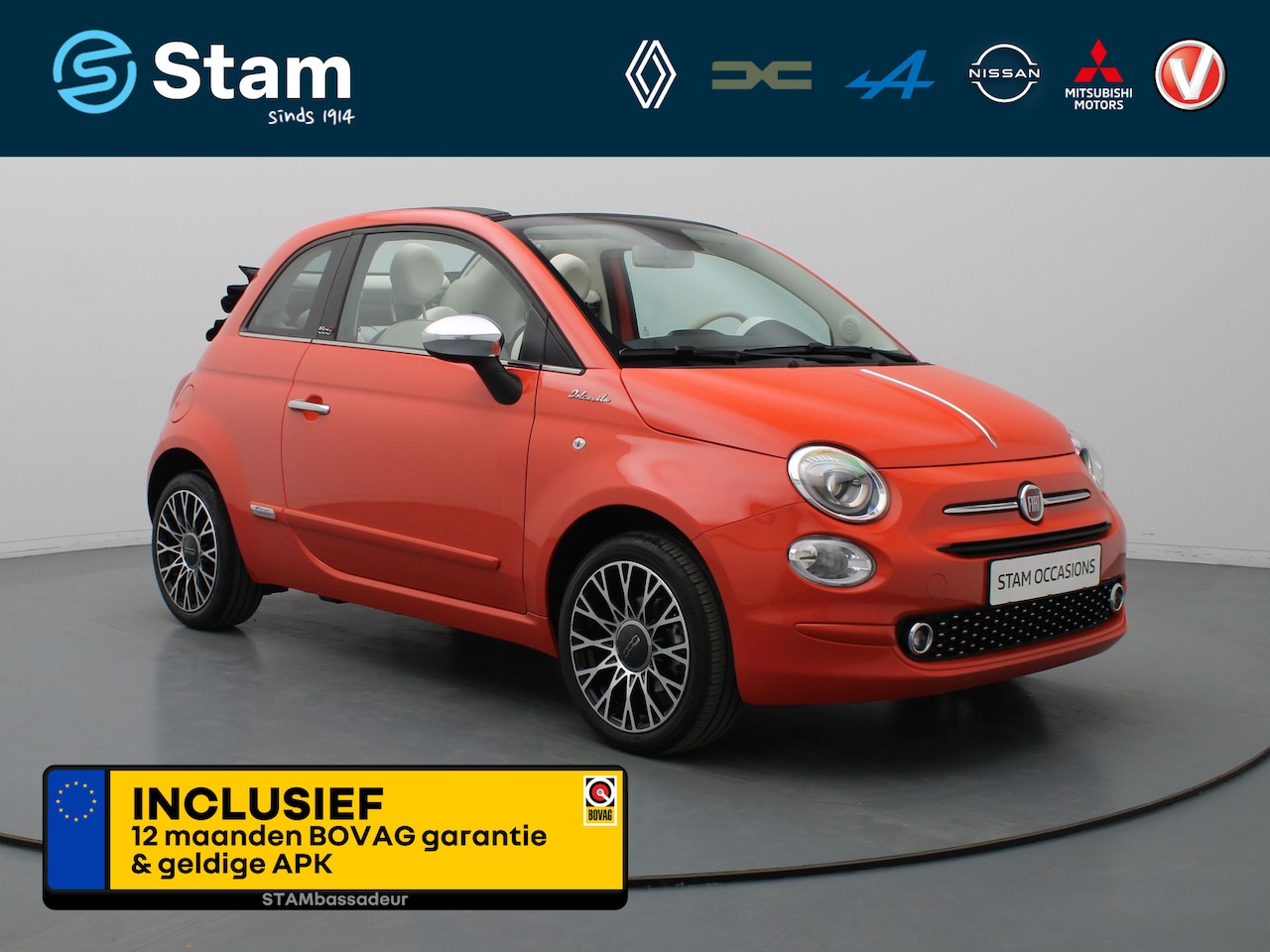 Fiat 500 C - 70pk Hybrid Dolcevita Open dak | Cruise | Climate | Carplay | Parkeersens. achter - AutoWereld.nl