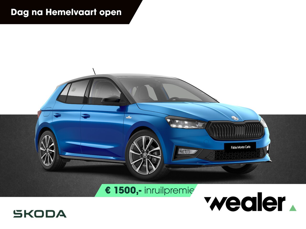 Skoda Fabia - Monte Carlo 1.0 TSI 95 PK | 17" Lichtmetalen velgen | Zwart dak | Apple Carplay/Android Au - AutoWereld.nl