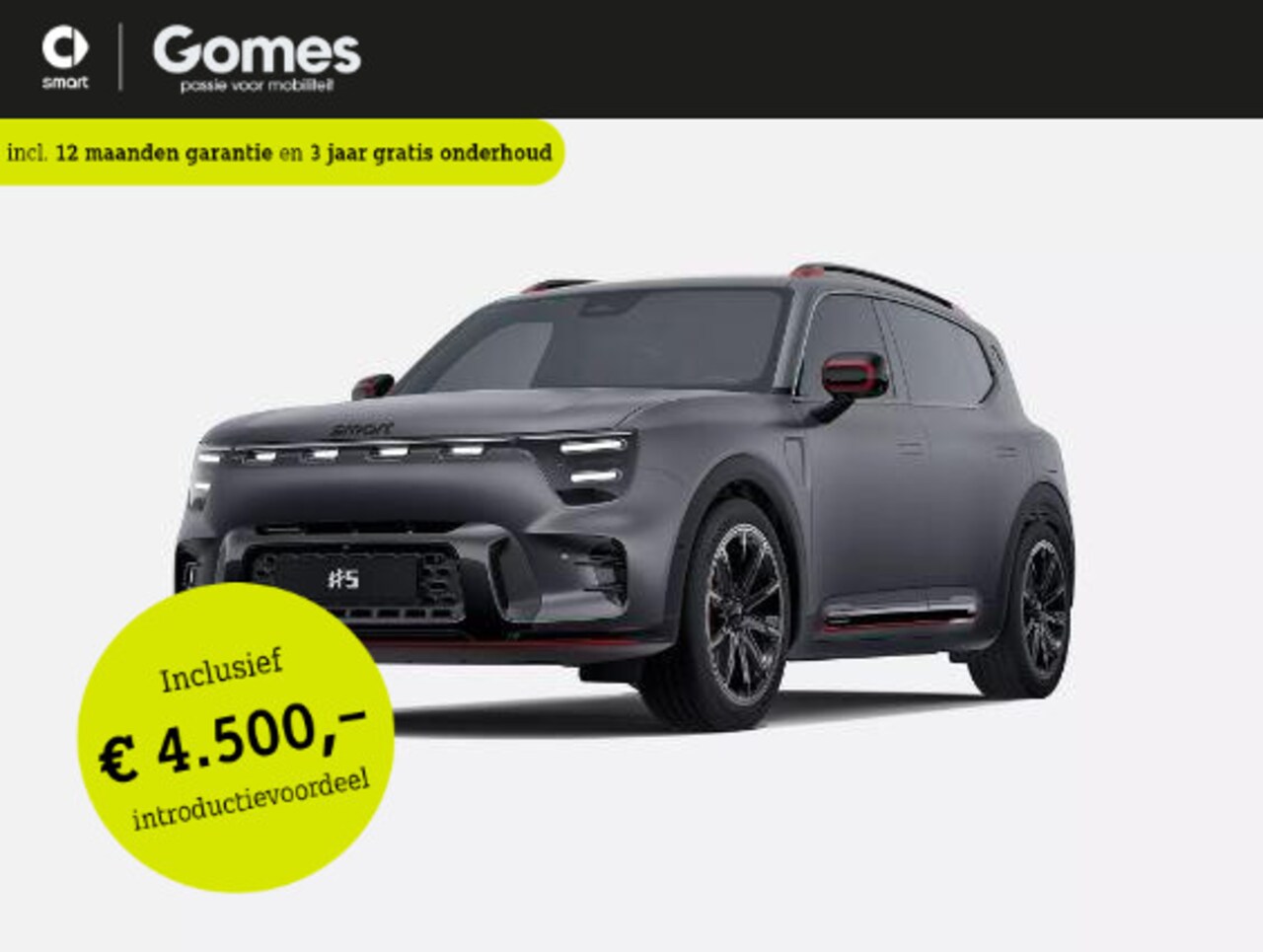 Smart #5 - Brabus 100 kWh Elektrische stoelen | Adaptieve cruise control | Panoramadak | Elektrische - AutoWereld.nl