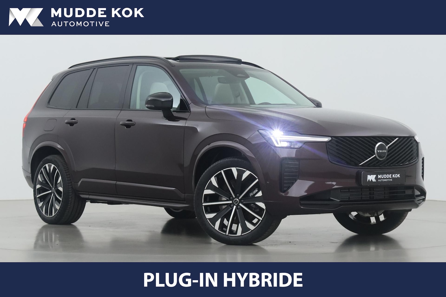 Volvo XC90 - T8 Plug-in hybrid Ultra Dark | FACELIFT | Mulberry Red | Luchtvering | Bowers&Wilkins | Ma - AutoWereld.nl