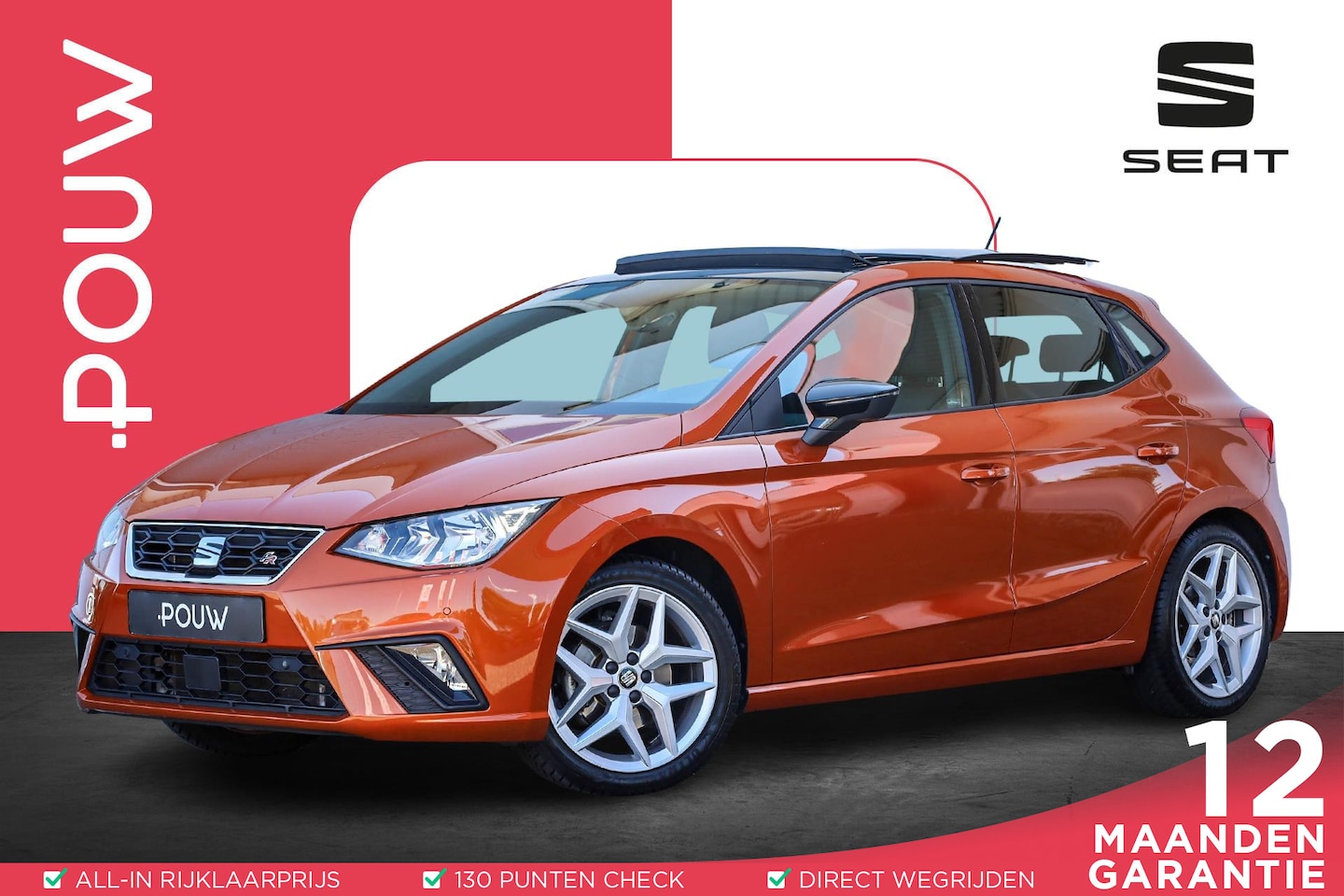 Seat Ibiza - 1.0 TSI 115pk FR Business Intense | Panoramadak | Cruise Control | Climate Control | Achte - AutoWereld.nl