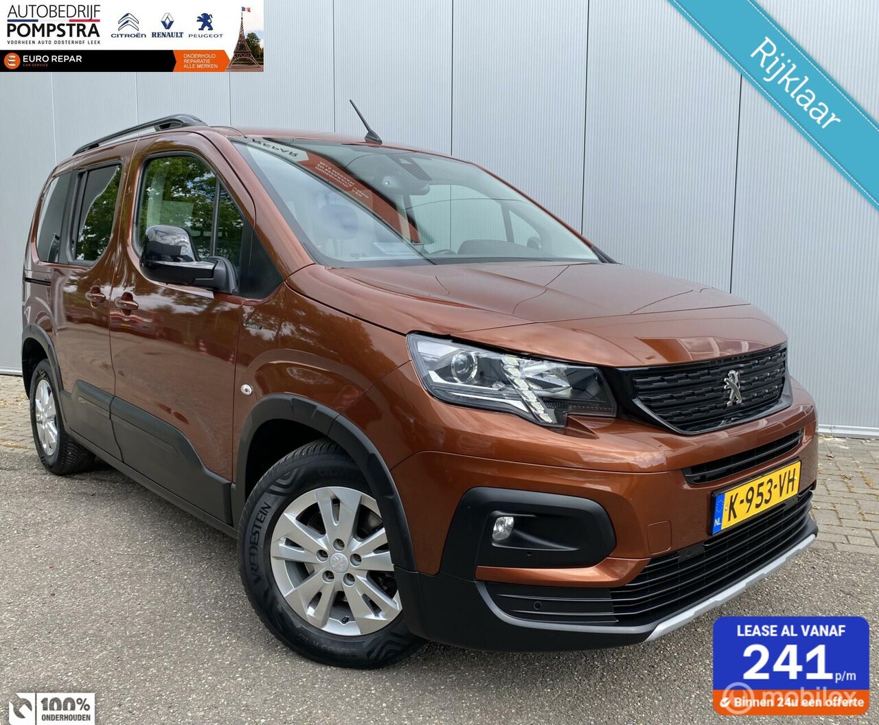 Peugeot Rifter - 1.2 Puretech GT-Line 110 PK/NAVI/PDC/TREKHAAK - AutoWereld.nl