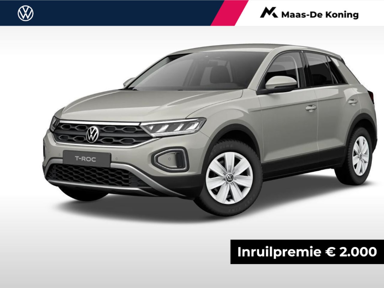 Volkswagen T-Roc - Edition 1.0 116 pk 6 versn. Hand · Multifunctioneel stuurwiel · Parkeersensor voor en acht - AutoWereld.nl