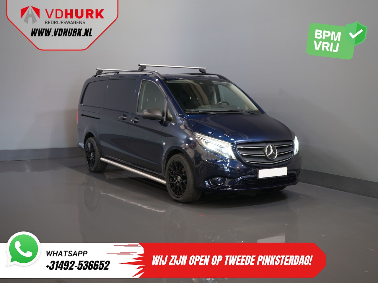 Mercedes-Benz Vito - 114 CDI Aut. L2 BPM VRIJ! LED/ Climate/ 19" LMV/ Carplay/ Cruise/ Camera/ 2.5t Trekverm. - AutoWereld.nl