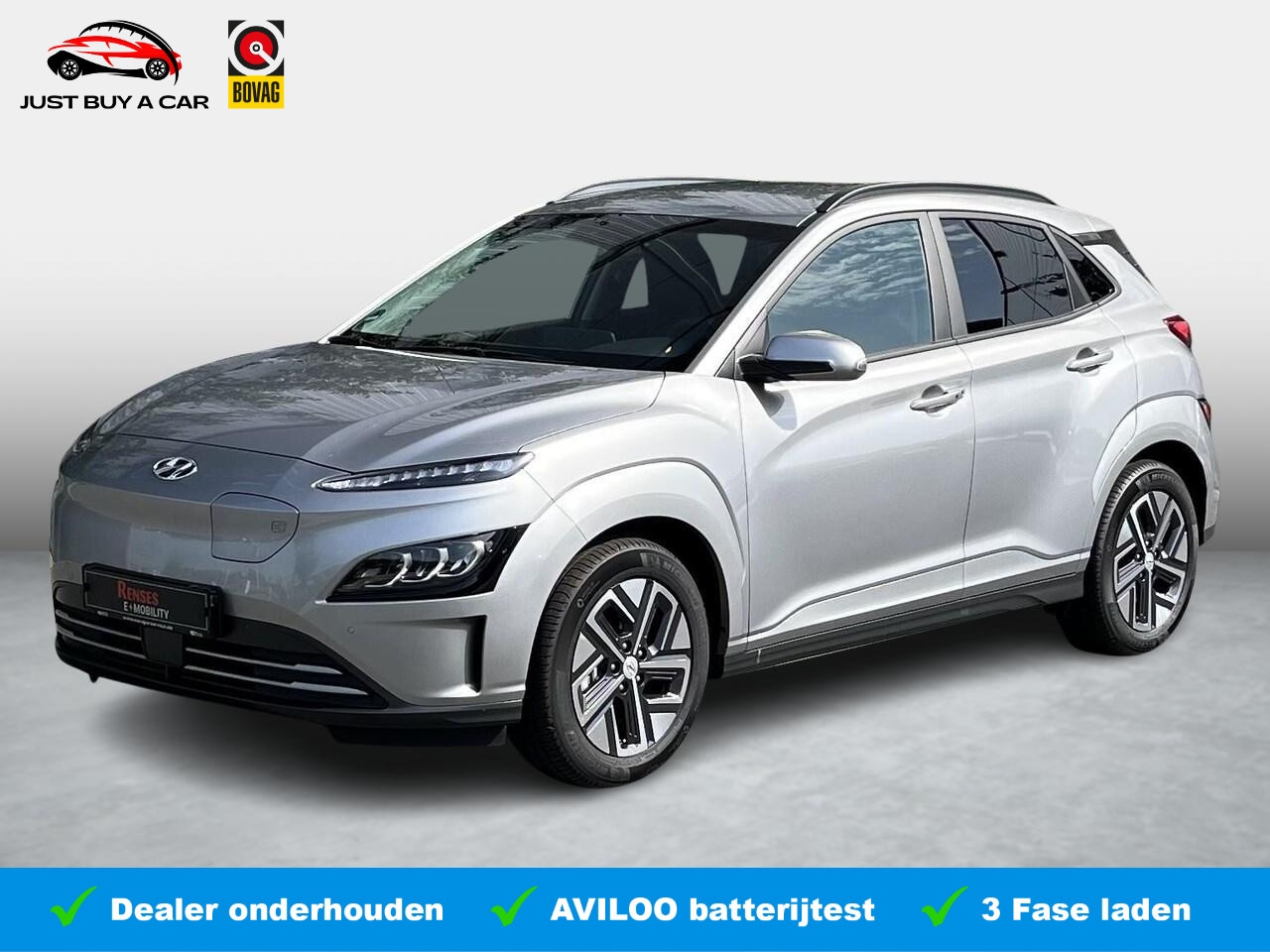 Hyundai Kona Electric - EV Premium 64 kWh 3 Fase / Warmtepomp / Leder / Stoelverwarming / Trekhaak voorbereiding / - AutoWereld.nl