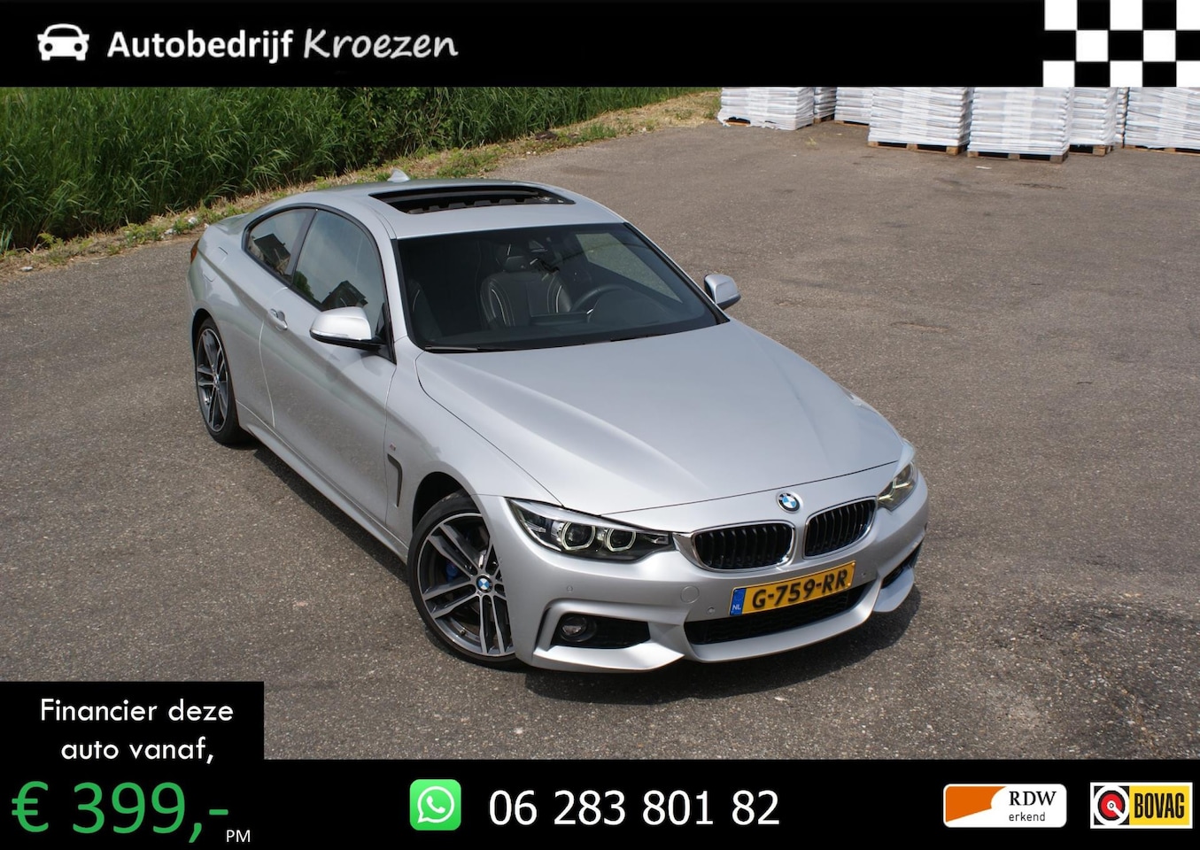 BMW 4-serie Coupé - 430i High Executive | M Pakket | Schuif dak | Camera | 1e Eig. | - AutoWereld.nl