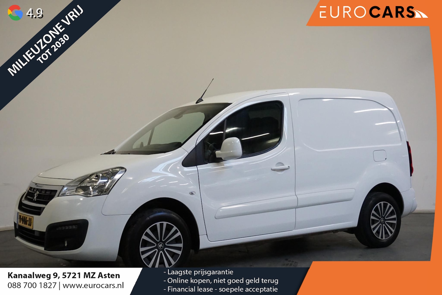 Peugeot Partner - 1.6 100 PK L1 Premium Pack Airco Bluetooth Navi PDC 2-zits - AutoWereld.nl