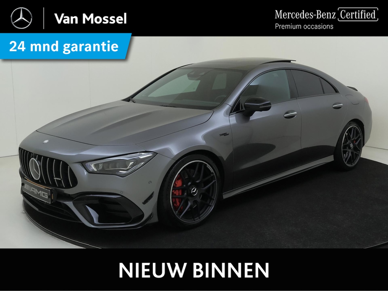 Mercedes-Benz CLA-Klasse - AMG 45 S 4MATIC+ Premium Plus / Panoramadak/ 19 inch/ Night/ Leder/ Stoelverwarming- & Ven - AutoWereld.nl