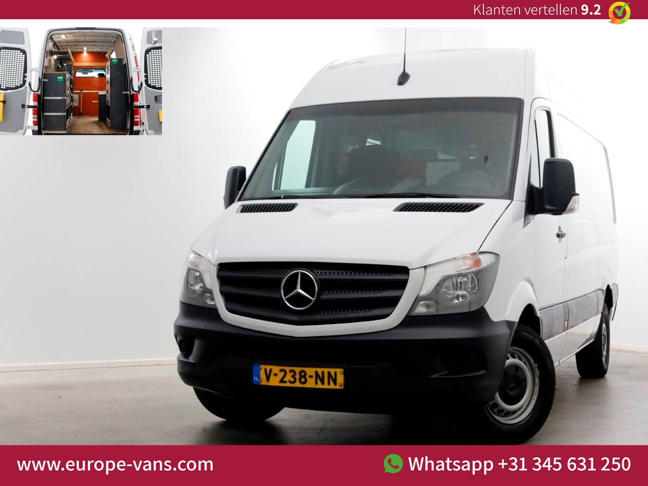 Mercedes-Benz Sprinter - 314 CDI 143pk L2H2 7G Automaat Inrichting/230V Trekhaak 2800kg 04-2018 - AutoWereld.nl