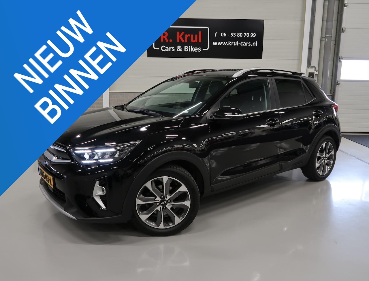 Kia Stonic - 1.0 T-GDi MHEV GT-Line Automaat Airco Navigatie Half Leer Camera App connect Sportvelgen N - AutoWereld.nl