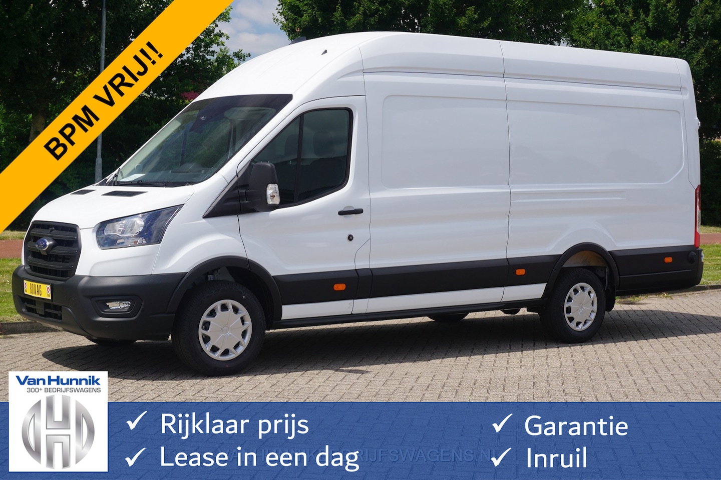 Ford Transit - 350L 130PK L4H3 BPM VRIJ!! 12" Sync4 Navi, Trekhaak, Stoel-Stoel!! NR. B01* - AutoWereld.nl