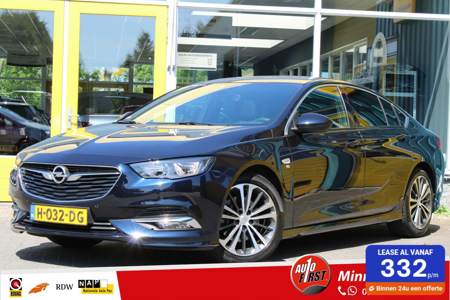 Opel Insignia Grand Sport - 1.6 Turbo Business Executive Leer. Navi, Stoel en stuur verw, Open dak, Trekhaak - AutoWereld.nl