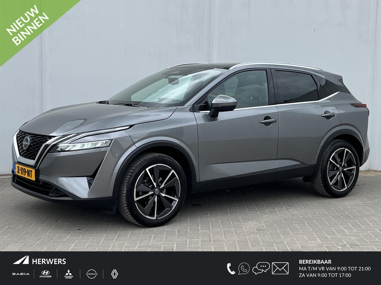 Nissan Qashqai - 1.3 MHEV Xtronic Tekna Automaat / Trekhaak (Trekgewicht 1.800kg) / Panorama-dak / 360° Cam - AutoWereld.nl