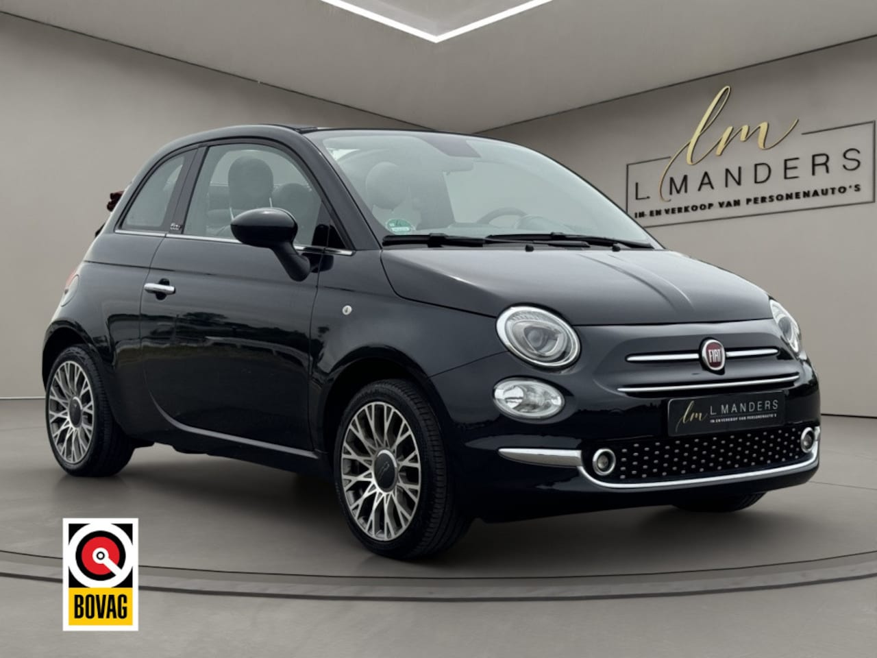 Fiat 500 C - 1.0 Hybrid Star 2021 ZWART | Cruise Control | Apple CarPlay - AutoWereld.nl