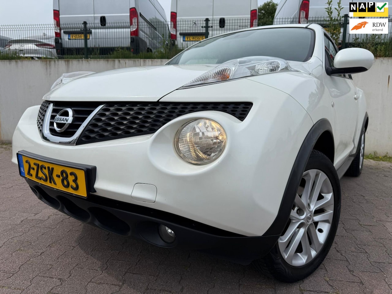Nissan Juke - 1.6 Acenta/CLIMA/CRUISE/2DE EIGENAAR/NIEUWE APK/PARELMOER WIT/ - AutoWereld.nl