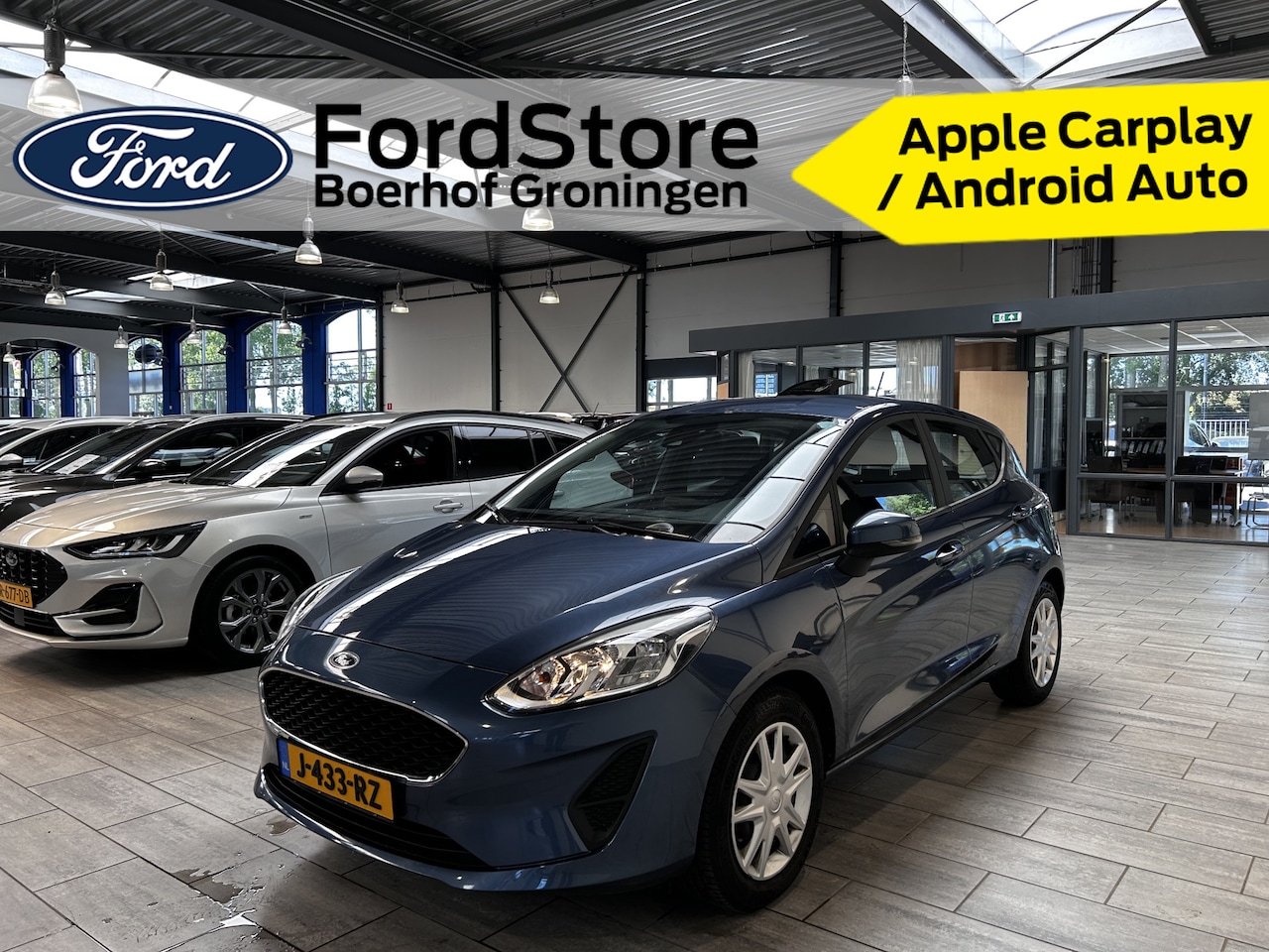 Ford Fiesta - EcoBoost 95pk Connected | Cruise | Airco | Navi | Parkeersen. achter | Apple carplay | And - AutoWereld.nl