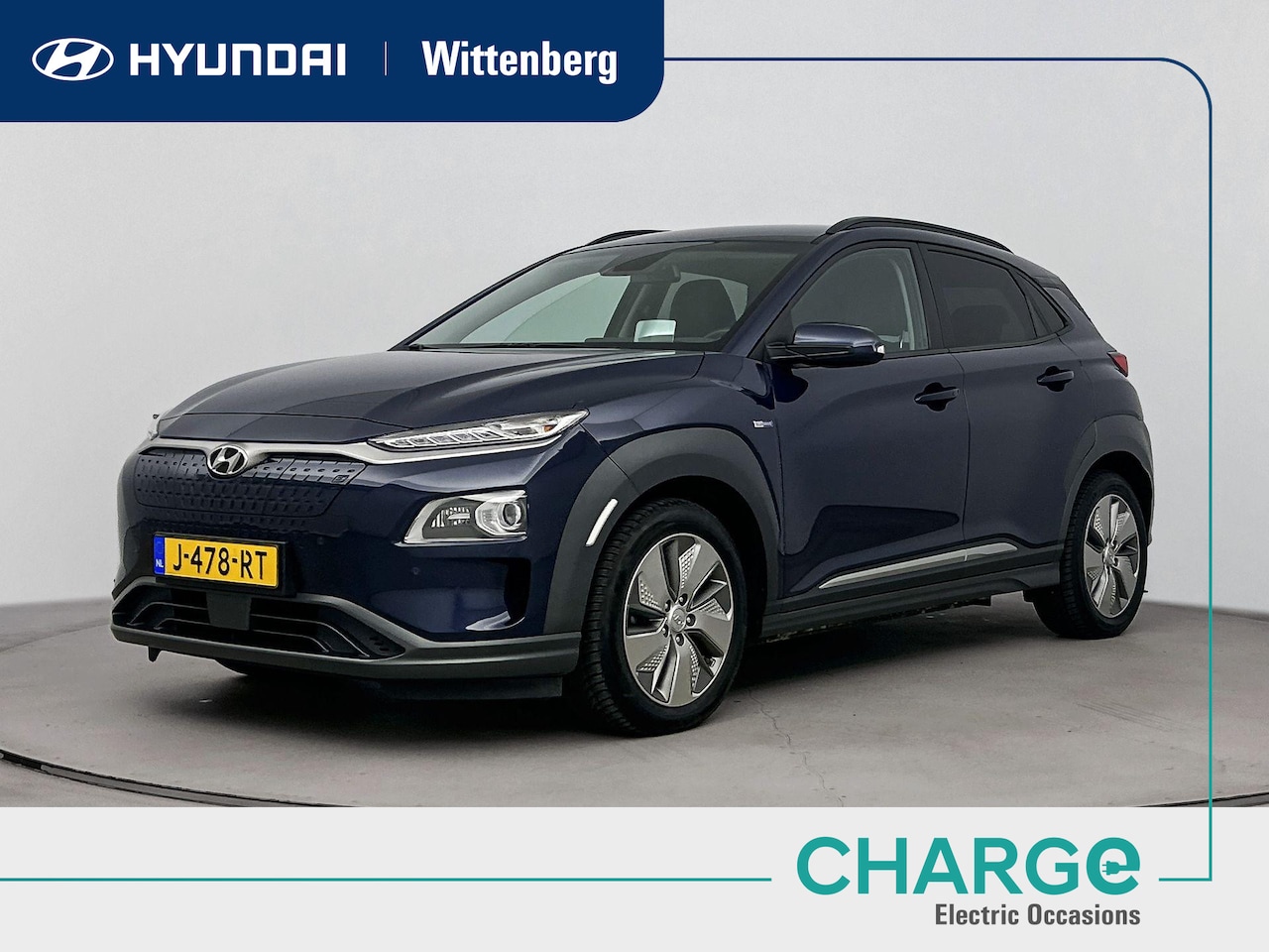 Hyundai Kona Electric - EV Premium 64 kWh | 3-Fasen | Leer | Stoel +stuurverwarming | Bluelink app |  Navigatie | - AutoWereld.nl
