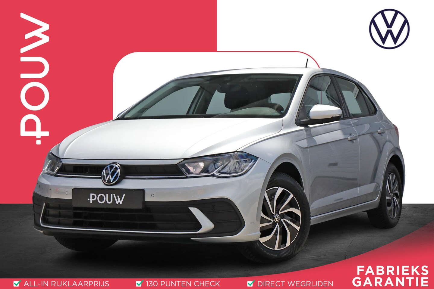 Volkswagen Polo - 1.0 TSI 95pk DSG Life | Parkeersensoren | App Connect Navigatie | Airco | LED Verlichting - AutoWereld.nl