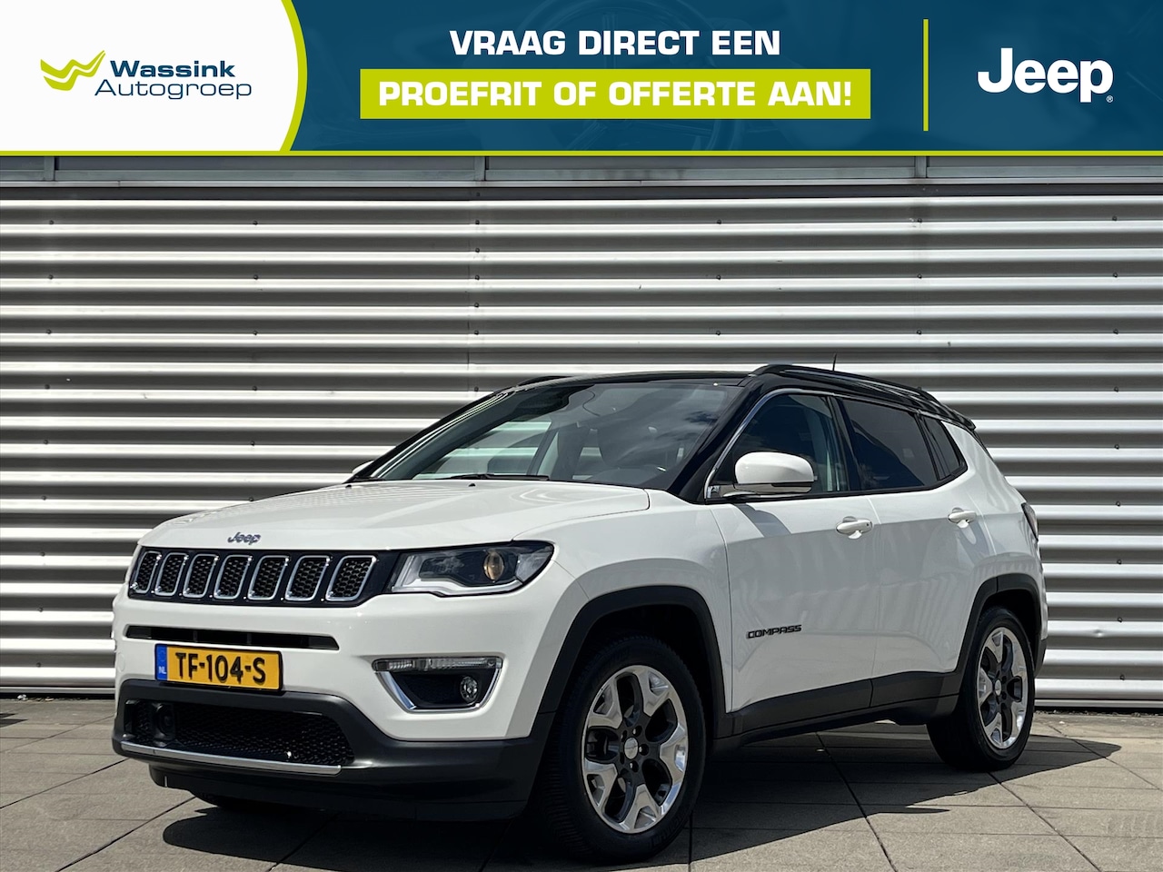 Jeep Compass - 1.4 MultiAir 140pk Limited | Climate Control | Navigatie | Trekhaak | Panorama Dak | Camer - AutoWereld.nl