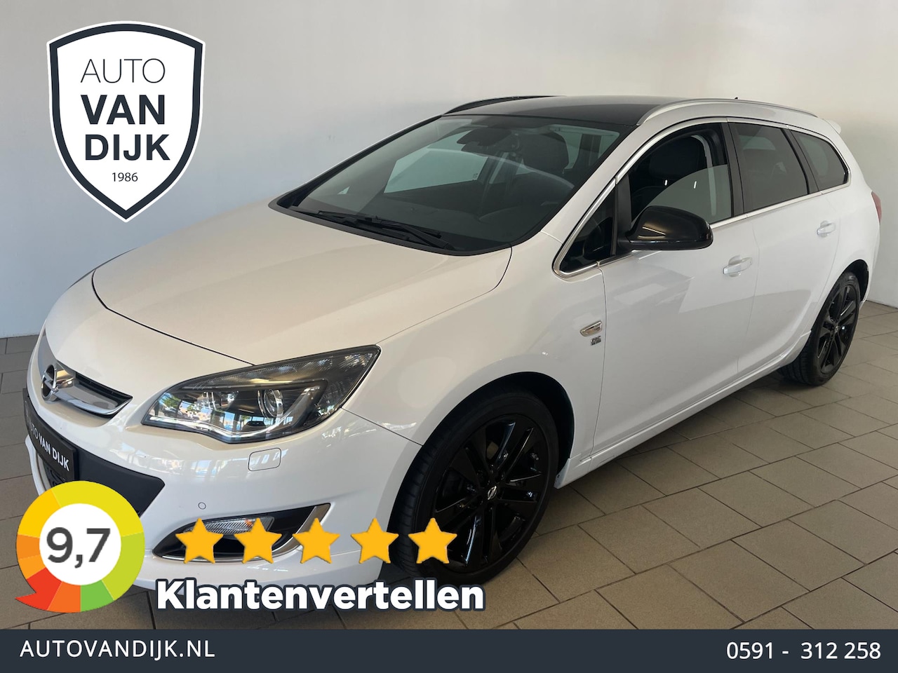 Opel Astra - 1.4 Turbo Exklusiv 140PK OPC LINE AIRCO NAVI CRUISE XENON BLUETOOTH STOELVERW STUURVERW PR - AutoWereld.nl