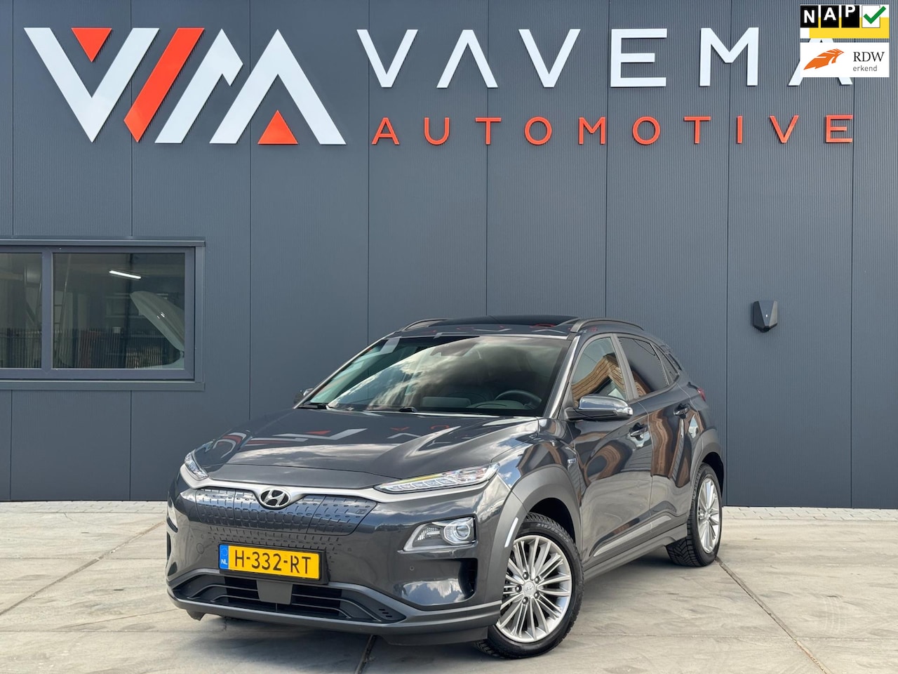 Hyundai Kona Electric - EV Premium 64 kWh 2020 3 Fase Airco Clima Pano Leder Stoelverwarming | Koeling Cruise cont - AutoWereld.nl