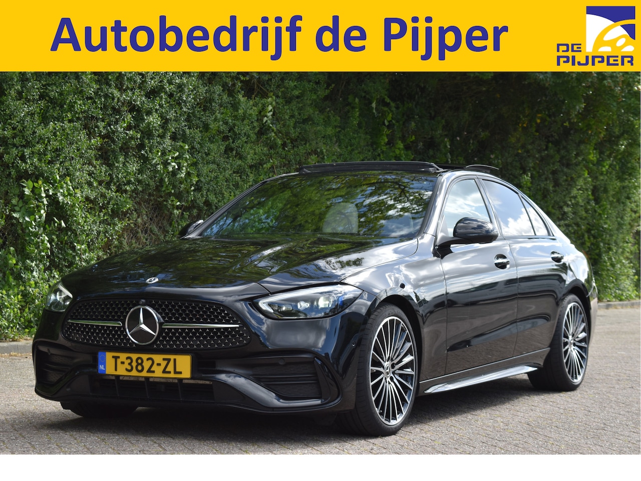 Mercedes-Benz C-klasse - 200 AMG Line | NL-Auto | Open dak | HUD | 360 gr.camera | Trekhaak | Keyless | Mem.stoelen - AutoWereld.nl