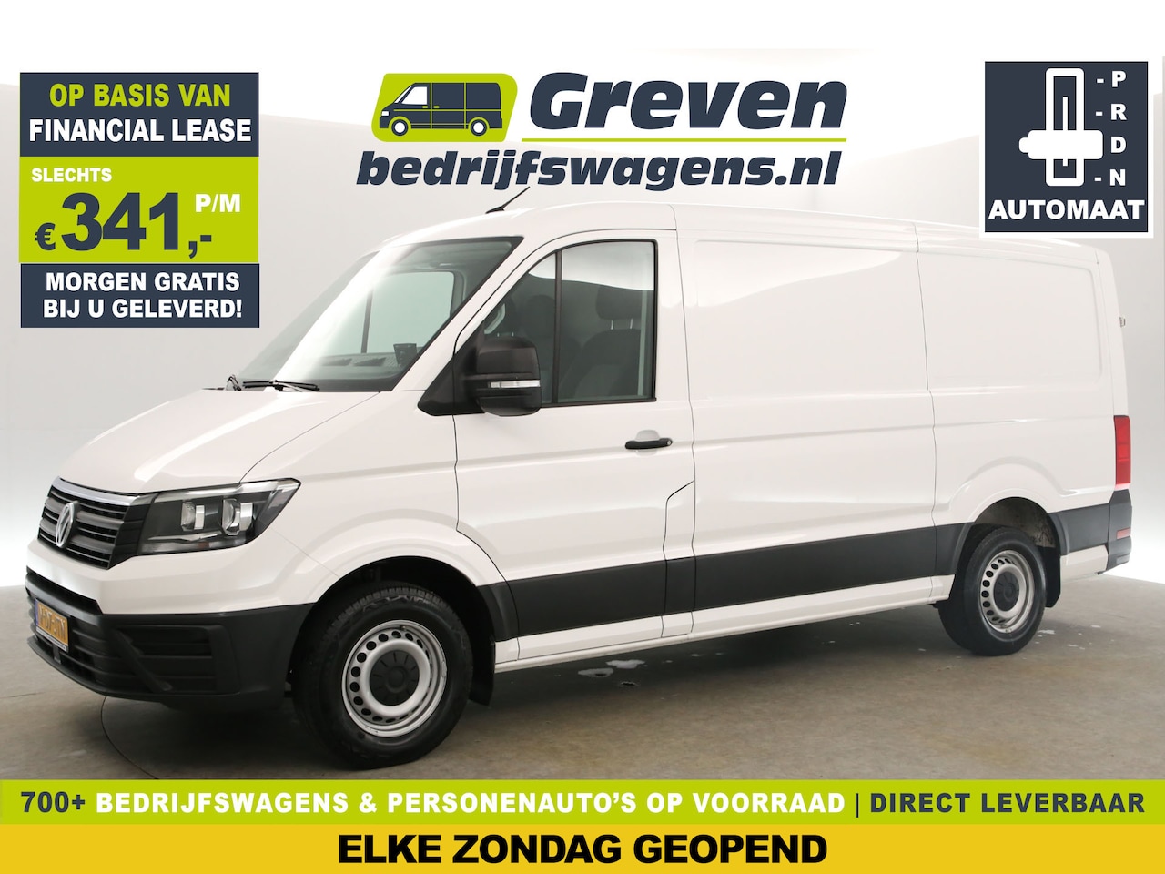 Volkswagen Crafter - 30 2.0 TDI L3H2 140PK 3000KG Trekgew. Automaat Airco Cruise Carplay DSG 3 Persoons Elektrp - AutoWereld.nl