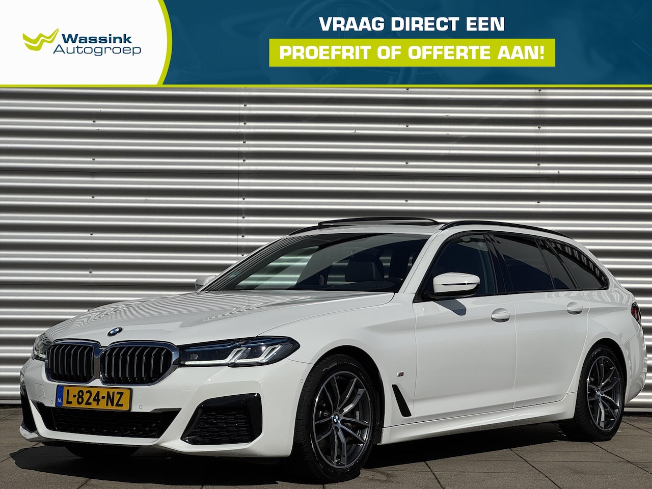 BMW 5-serie Touring - (g31) 520i 184pk Automaat High Executive M-Pakket Navigatie | Leder | Elektrisch Pakket | - AutoWereld.nl