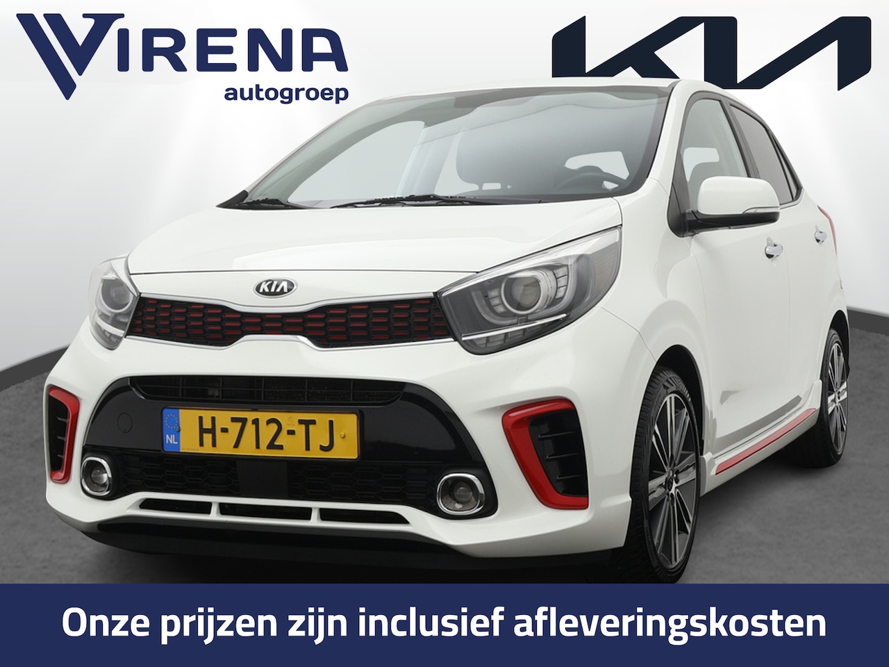 Kia Picanto - 1.0 T-GDI GT-Line 100 PK! - Cruise Control - Stoelverwarming - Climate Control - Navigatie - AutoWereld.nl
