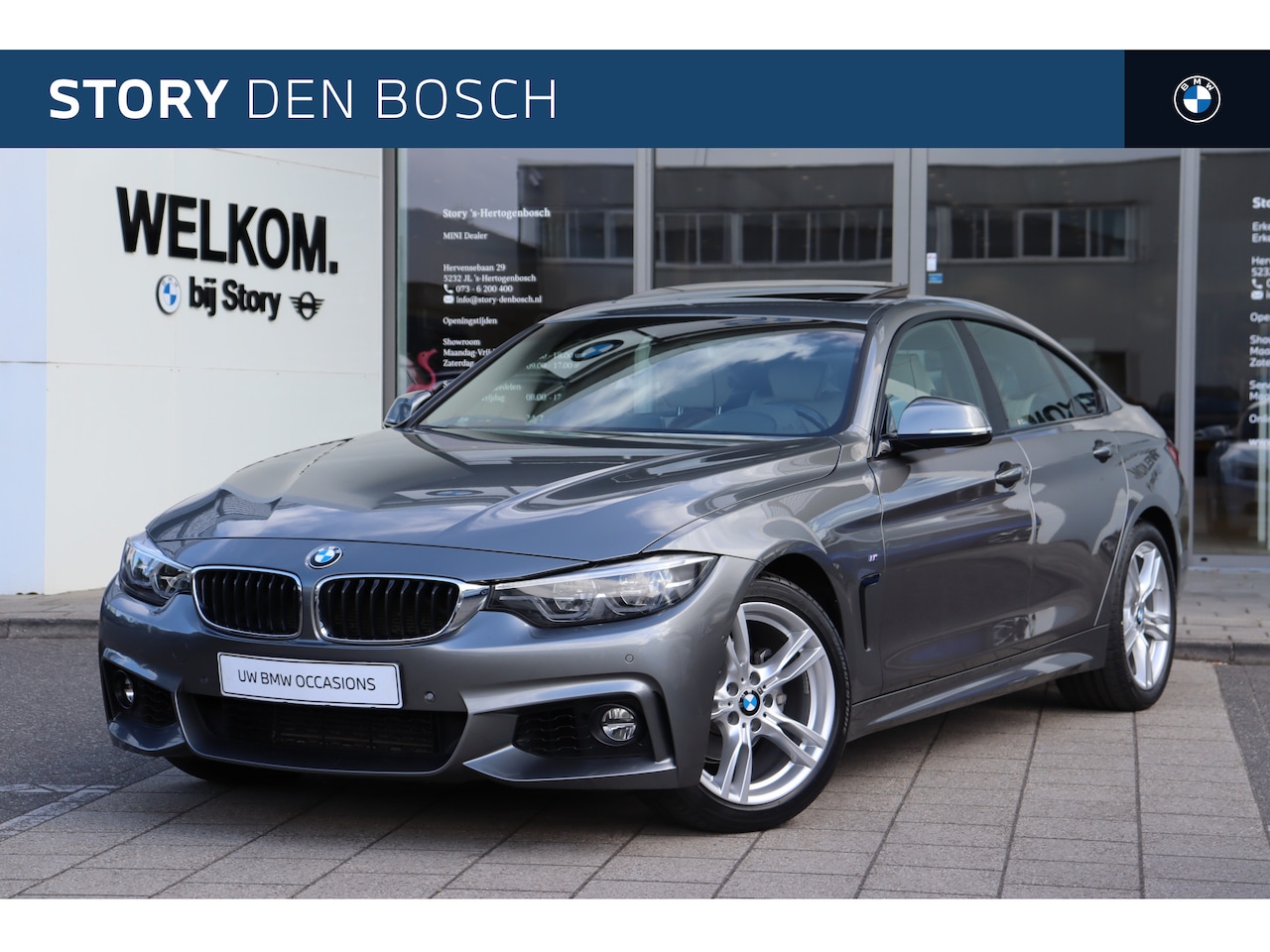 BMW 4-serie Gran Coupé - 418i High Executive M Sport Automaat / Schuif-kanteldak / Achteruitrijcamera / Laserlight - AutoWereld.nl