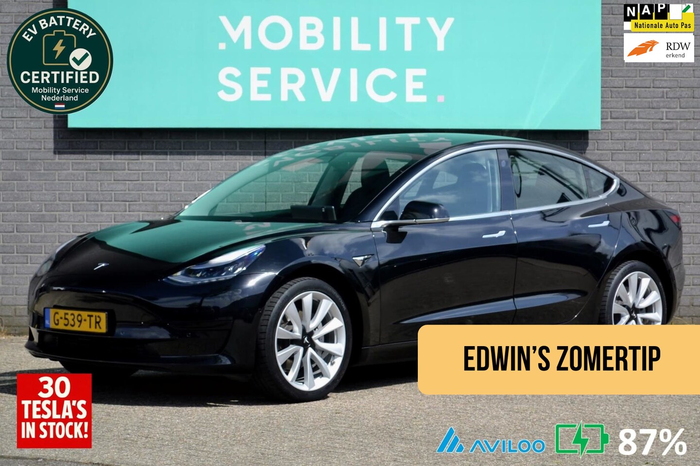Tesla Model 3 - Standard RWD Plus 60 kWh SOH87% Pano AutoPilot LED ACCU- CHECK - AutoWereld.nl