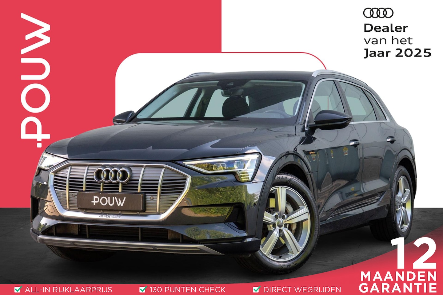 Audi e-tron - 50 313pk quattro Launch Edition 71 kWh | Adaptieve Luchtvering | Elek. Voorstoelen | Stand - AutoWereld.nl