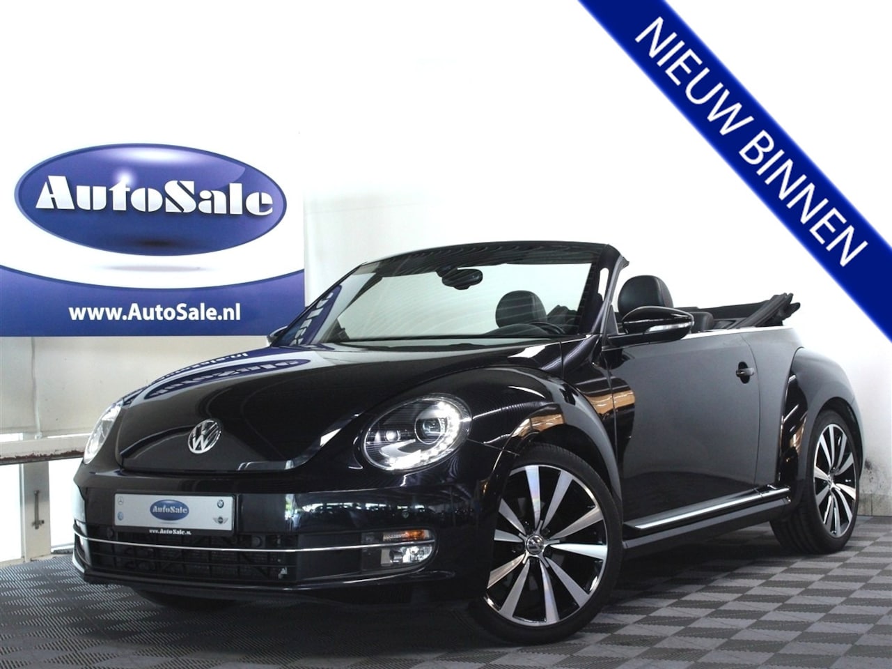 Volkswagen Beetle Cabriolet - 1.4 TSI DSG 160pk Sport LEDER NAVI BLUET CRUISE '13 - AutoWereld.nl