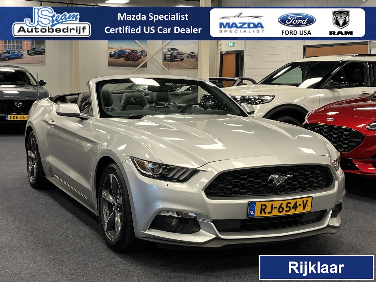 Ford Mustang Convertible - USA 3.7i V6 Premium 305PK Automaat Lederen bekleding Camera - AutoWereld.nl